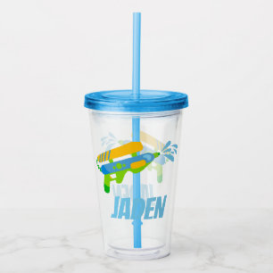 水鉄砲バトルプールパーティー夏パーソナライズされた アクリルタンブラー