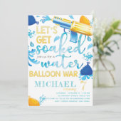 水鉄砲バルーンウォーボーイバースデーパーティー 招待状 (スタンド正面)
