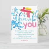 水鉄砲フォトサマーバースデーパーティー サンキューカード (スタンド正面)