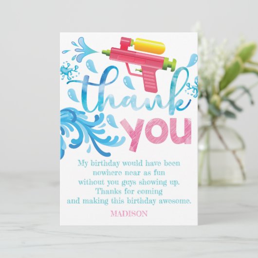 水鉄砲フォトサマーバースデーパーティー サンキューカード (スタンド正面)