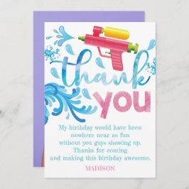 水鉄砲フォトサマーバースデーパーティー サンキューカード