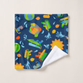 水鉄砲水風船夏の子どもが子どもをパターンする バスタオルセット (ウォッシュタオル)