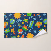 水鉄砲水風船夏の子どもが子どもをパターンする バスタオルセット (ハンドタオル)