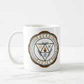 水銀の鏡のマグ コーヒーマグカップ (左)