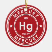 水銀元素赤色セラミックオーナメント セラミックオーナメント (正面)