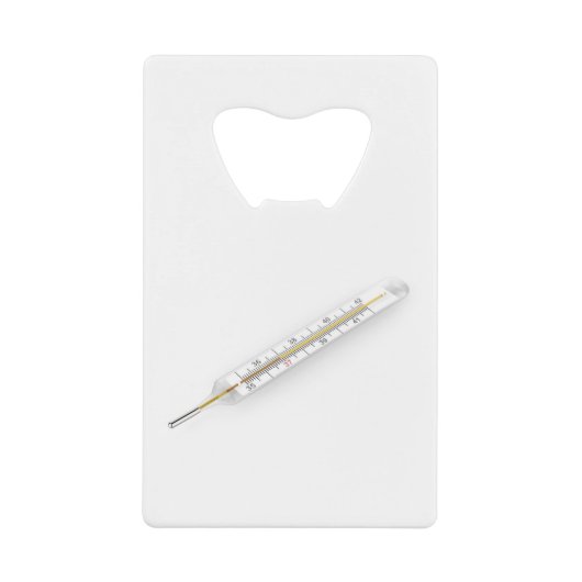 水銀温度計 クレジットカード栓抜き (正面)