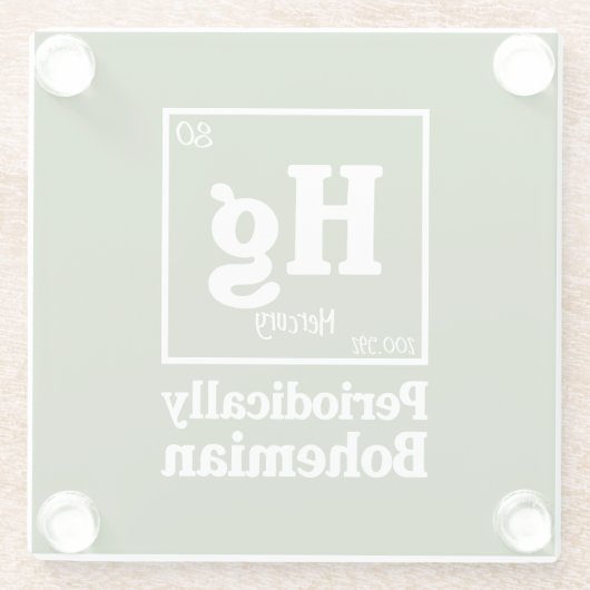 水銀 ガラスコースター (裏面)