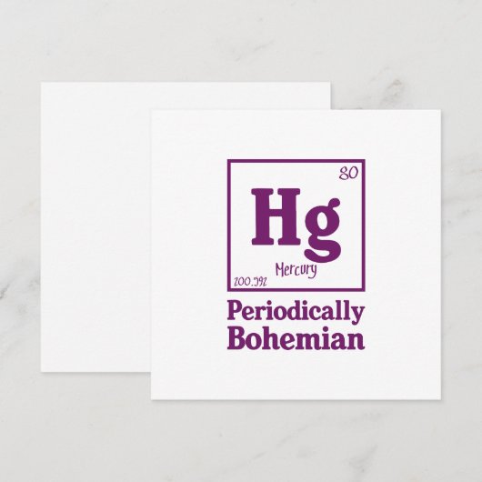 水銀 招待状 (正面/裏面)