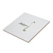 水鏡像の美しく白い白鳥 タイル (側面)