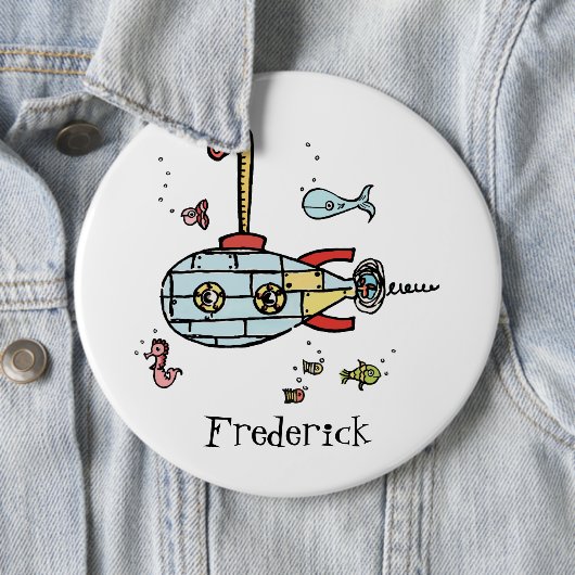 水門パーソナライズされたバッジ下の潜水艦 缶バッジ (インサイチュ)