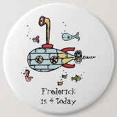 水門パーソナライズされたバッジ下の潜水艦 缶バッジ (正面)