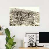 水門箱金ゴールド採掘c.1889 ポスター (ホームオフィス)