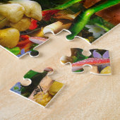 水陸両生動物、フルートを演奏しているカエルパズル ジグソーパズル (側面)