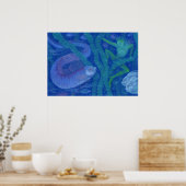 水陸両用と魚のキング、ファンタジーアート、水中 ポスター (キッチン)