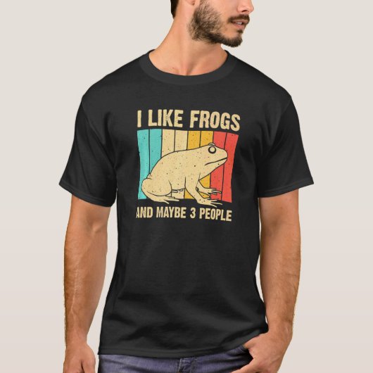 水陸両用の動物のガエル(ガエル) Tシャツ (正面)