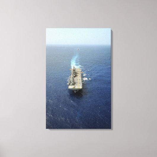 水陸両用の準備ができているグループ キャンバスプリント (正面)