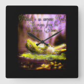 水陸両用モデルカエル放火01-01 スクエア壁時計 (正面)