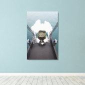 水陸両用突撃機がUSNSから降りる キャンバスプリント (インサイチュ (ウッドフロア))