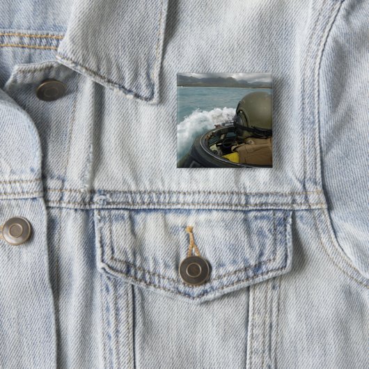 水陸両用突撃機を運転する米国の海洋 缶バッジ (インサイチュ)