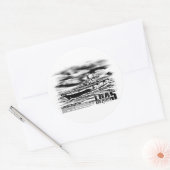 水陸両用突撃船ペレリウステッカー ラウンドシール (封筒)