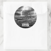 水陸両用突撃船ペレリウステッカー ラウンドシール (バッグ)