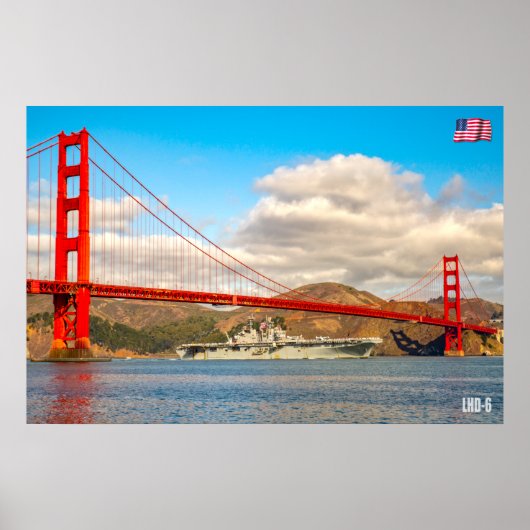 水陸両用突撃船 – LHD-6 ポスター (正面)