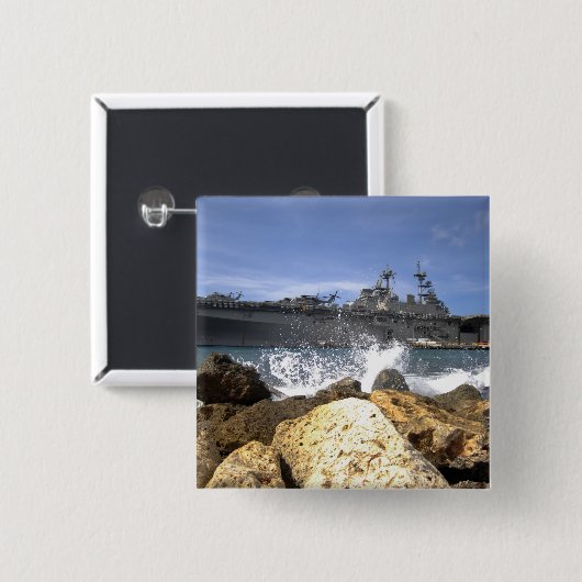 水陸両用突撃船USS Kearsge 缶バッジ (正面&裏面)