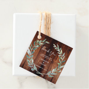 水離れ色の木結婚材の感謝 フェイバータグ