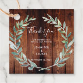 水離れ色の木結婚材の感謝 フェイバータグ (正面)