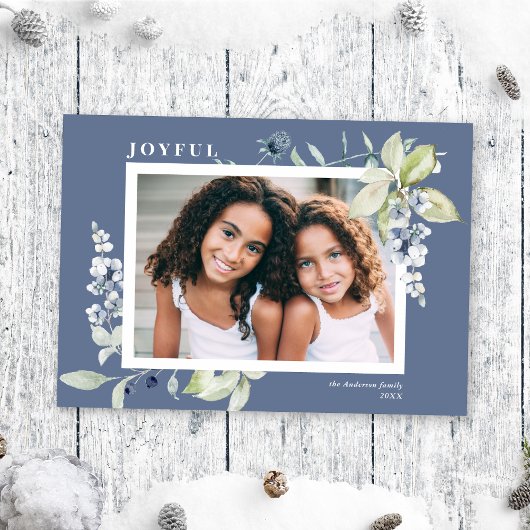 水霜の降りた色の冬の果実の写真 シーズンカード