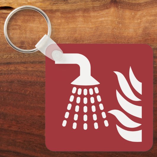 水霧アプリケータの安全標識 キーホルダー (正面)