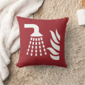 水霧アプリケータの安全標識 クッション (ブランケット)