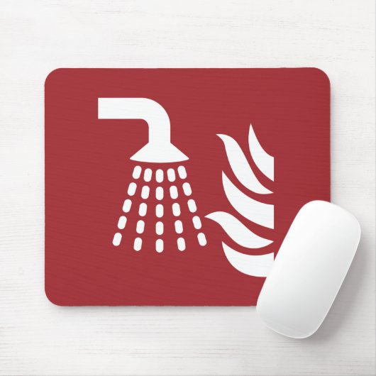 水霧アプリケータの安全標識 マウスパッド (マウス)