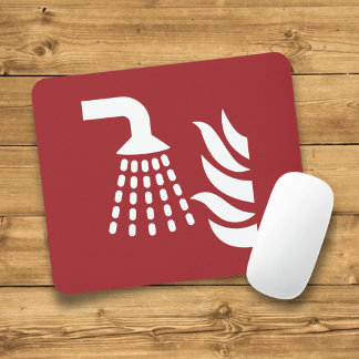 水霧アプリケータの安全標識 マウスパッド