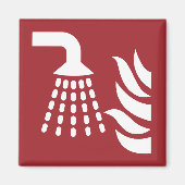 水霧アプリケータの安全標識 マグネット (正面)