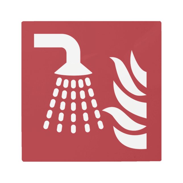 水霧アプリケータの安全標識 メタルプリント (正面)