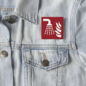 水霧アプリケータの安全標識 缶バッジ (インサイチュ)