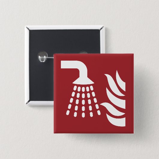 水霧アプリケータの安全標識 缶バッジ (正面&裏面)