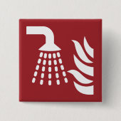 水霧アプリケータの安全標識 缶バッジ (正面)