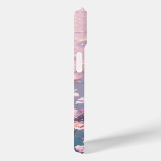 水面に浮かぶピンクの儚い桜の花 Case-Mate iPhoneケース (裏面 / 右)