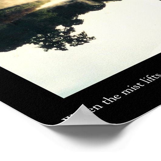 水面に霧が立つ ポスター (角)