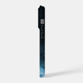 水面のクロス ダークブルーの聖書の言葉をカスタマイズ iPhoneケース (左側面)