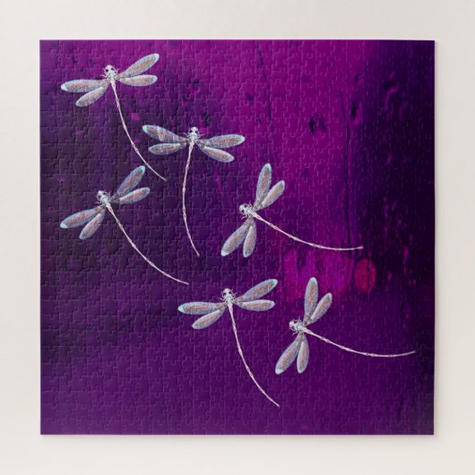 水面のトンボ ジグソーパズル (縦)