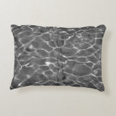 水面への光の反射:白黒 アクセントクッション (裏面)