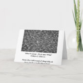 水面への光の反射：白黒 カード (裏面)