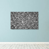 水面への光の反射：白黒 キャンバスプリント (インサイチュ (ウッドフロア))