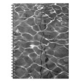 水面への光の反射:白黒 ノートブック (正面)