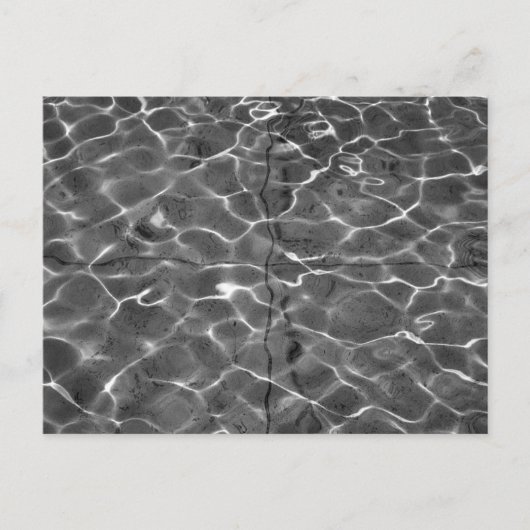 水面への光の反射：白黒 ポストカード (正面)