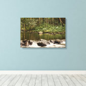 水面への反射 キャンバスプリント (インサイチュ (ウッドフロア))