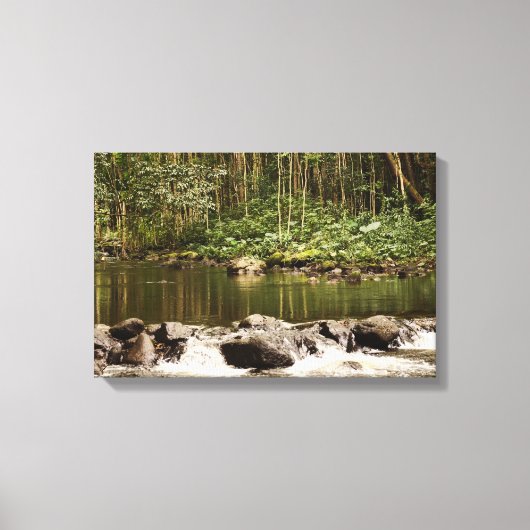 水面への反射 キャンバスプリント (正面)